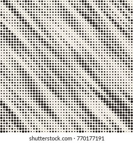 Modern Stylish Halftone Texture. Endless Abstract Background With Random Size Circles. Vector Seamless Mosaic Pattern.