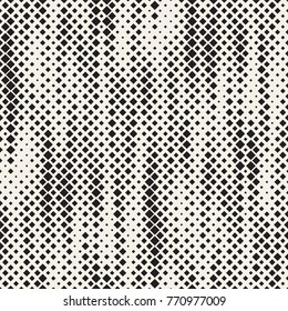 Modern Stylish Halftone Texture. Endless Abstract Background With Random Size Squares. Vector Seamless Chaotic Squares Mosaic Pattern