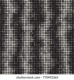 Modern Stylish Halftone Texture. Endless Abstract Background With Random Size Squares. Vector Seamless Chaotic Squares Mosaic Pattern