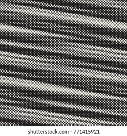Modern Stylish Halftone Texture. Endless Abstract Background With Random Size Squares. Vector Seamless Chaotic Squares Mosaic Pattern