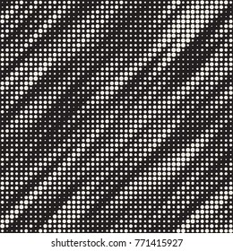 Modern Stylish Halftone Texture. Endless Abstract Background With Random Size Circles. Vector Seamless Mosaic Pattern.