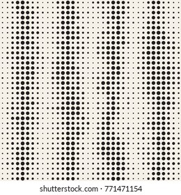 Modern Stylish Halftone Texture. Endless Abstract Background With Random Size Circles. Vector Seamless Mosaic Pattern.