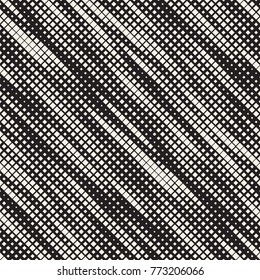 Modern Stylish Halftone Texture. Endless Abstract Background With Random Size Squares. Vector Seamless Chaotic Squares Mosaic Pattern