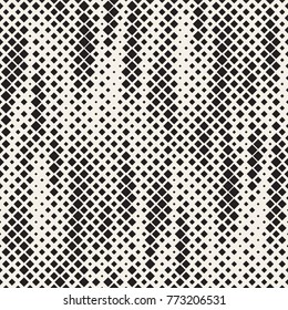Modern Stylish Halftone Texture. Endless Abstract Background With Random Size Squares. Vector Seamless Chaotic Squares Mosaic Pattern