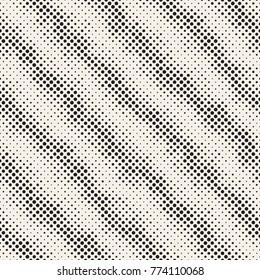 Modern Stylish Halftone Texture. Endless Abstract Background With Random Size Circles. Vector Seamless Mosaic Pattern.