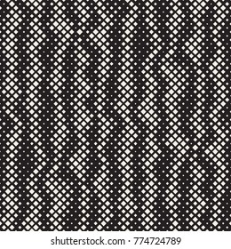 Modern Stylish Halftone Texture. Endless Abstract Background With Random Size Squares. Vector Seamless Chaotic Squares Mosaic Pattern