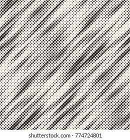 Modern Stylish Halftone Texture. Endless Abstract Background With Random Size Squares. Vector Seamless Chaotic Squares Mosaic Pattern