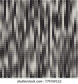 Modern Stylish Halftone Texture. Endless Abstract Background With Random Size Squares. Vector Seamless Chaotic Squares Mosaic Pattern