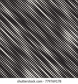 Modern Stylish Halftone Texture. Endless Abstract Background With Random Size Circles. Vector Seamless Mosaic Pattern.