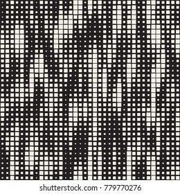Modern Stylish Halftone Texture. Endless Abstract Background With Random Size Squares. Vector Seamless Chaotic Squares Mosaic Pattern