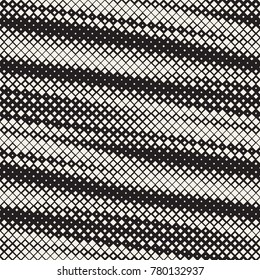 Modern Stylish Halftone Texture. Endless Abstract Background With Random Size Squares. Vector Seamless Chaotic Squares Mosaic Pattern