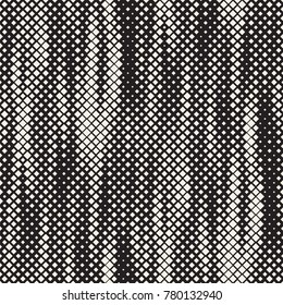 Modern Stylish Halftone Texture. Endless Abstract Background With Random Size Squares. Vector Seamless Chaotic Squares Mosaic Pattern