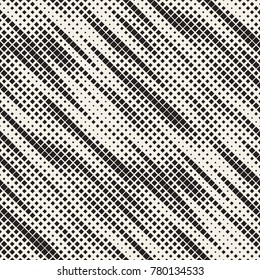 Modern Stylish Halftone Texture. Endless Abstract Background With Random Size Squares. Vector Seamless Chaotic Squares Mosaic Pattern