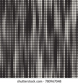 Modern Stylish Halftone Texture. Endless Abstract Background With Random Size Circles. Vector Seamless Mosaic Pattern.