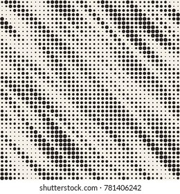 Modern Stylish Halftone Texture. Endless Abstract Background With Random Size Circles. Vector Seamless Mosaic Pattern.