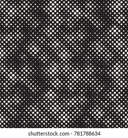 Modern Stylish Halftone Texture. Endless Abstract Background With Random Size Circles. Vector Seamless Mosaic Pattern.