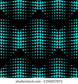 Modern Stylish Halftone Texture vector. Endless Abstract Background With Random Size Squares. Trendy Seamless Chaotic colorful triangle Mosaic Pattern