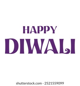 modern stylish Happy Diwali text vector with purple font color and white background, Happy Diwali text design, Happy Diwali cursive font design, Diwali Festival,  event, marketing, designing
