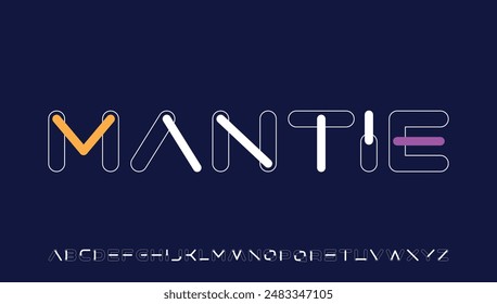 modern stylish hollow bold capital alphabet letter logo design