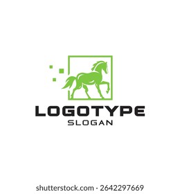 Modern stylish horse logo in vector.