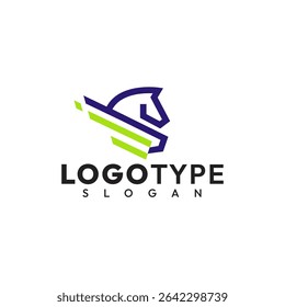 Modern stylish horse logo in vector.
