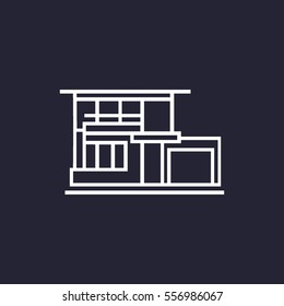 Modern stylish house icon
