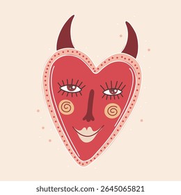 modern stylish illustration in boho country style. for printing on clothes or fabric