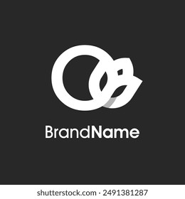 Modern and Stylish illustration logo design Initial O combine with tulip flower. Logo can use for your any company and work as well in small size.