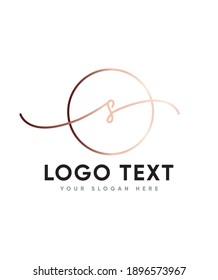 A modern stylish and incredibly elegant script letter type S logo template, Vector logo for business and company identity 