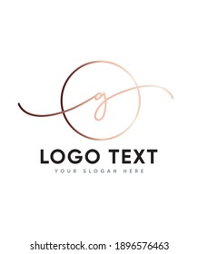A modern stylish and incredibly elegant script letter type G logo template, Vector logo for business and company identity 