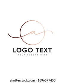 A modern stylish and incredibly elegant script letter type A logo template, Vector logo for business and company identity 