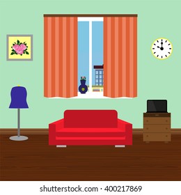 Modern stylish interior room