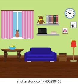 Modern stylish interior room