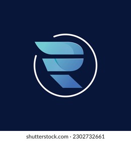 Diseño de logotipo moderno basado en R para automoción, carreras y otras empresas. 