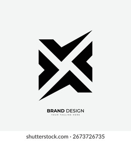 Modern stylish letter X monogram logo design, perfect for branding, business, luxury, and corporate identity.