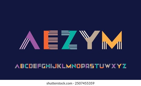 modern stylish lining capital alphabet letter logo design