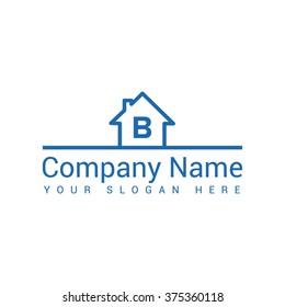 Modern and stylish logo design of  B  in vector for construction, home, real estate, building, property etc.