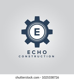 Modern and stylish logo design of E in vector for construction, home, real estate, building, property etc.