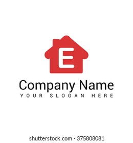 Modern and stylish logo design of   E  in vector for construction, home, real estate, building, property etc.