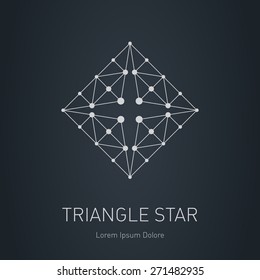 Modern stylish logo. Design element. Vector logotype template. Grid structure.