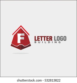 Modern and stylish logo design of F in vector for construction, home, real estate, building, property etc. House letter logo template.