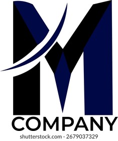 Modernes und stylisches Logo-Design mit dem anfänglichen "M" mit einem kreativen professionellen Look.