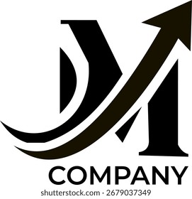 Modern and stylish logo design featuring the initial “M” with a creative professional look.
