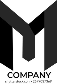 Modern and stylish logo design featuring the initial “M” with a creative professional look.