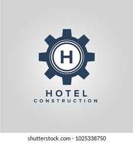 Modern and stylish logo design of H in vector for construction, home, real estate, building, property etc.