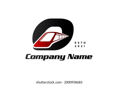 Modern and Stylish logo design initial O combine with train. 