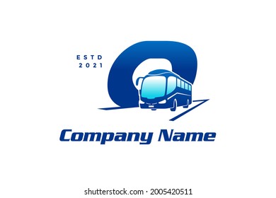 Modern and Stylish logo design initial O combine with Bus.