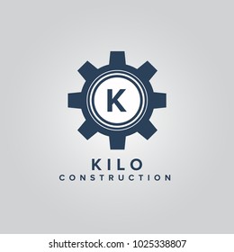Modern and stylish logo design of K in vector for construction, home, real estate, building, property etc.