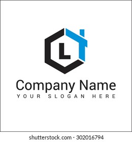 Modern and stylish logo design of L in vector for construction, home, real estate, building, property etc.