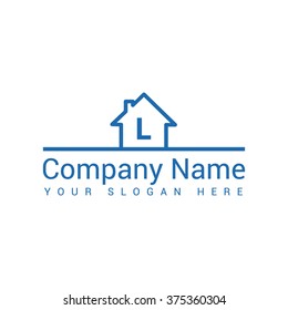 Modern and stylish logo design of  L  in vector for construction, home, real estate, building, property etc.